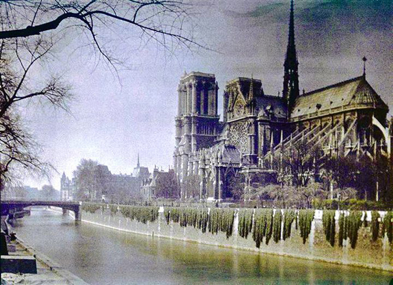 Gekleurde foto's van Parijs in 1914