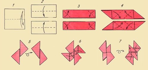 Hoe maak je origami shuriken?